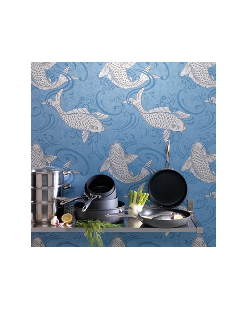 Powder bath wall covering | Osborne and little, Koi wallpaper, Bathroom  wallpaper