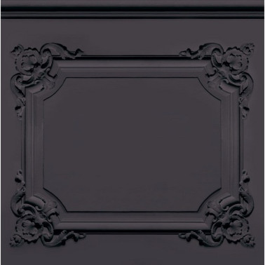 Papel Pintado 8888-302 BOISERIES-LOUIS-XV-GRISES-ANTHRACITE - KOZIEL