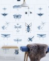 Papel Pintado ENTOMOLOGY Blue WP20235 - MIND THE GAP