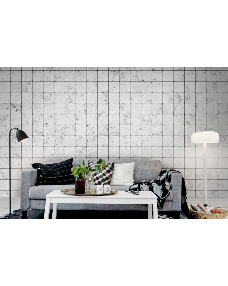 Papel Pintado R12001 Marble Tiles - REBEL WALLS