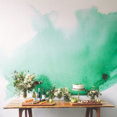 WATERCOLOR MURAL GREEN