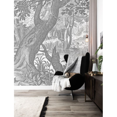 WP-615 Wall Mural Engraved...