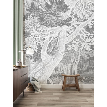 WP-626 Wall Mural Engraved...