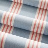 Canvas Stripe Blue and Coral T13362