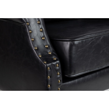 SILLON PU NEGRO PATAS...