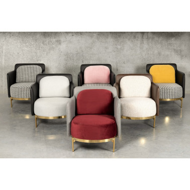 SILLON METAL TEXTIL VELVET...