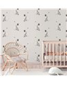 ANIMAL WALLPAPER - FUNKY MONKEY LIGHT GREY