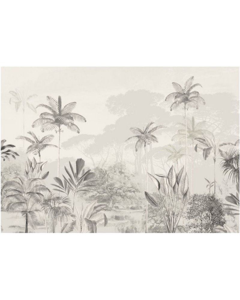 JUNGLE WALLPAPER - TROPICAL WILDERNESS - BEIGE