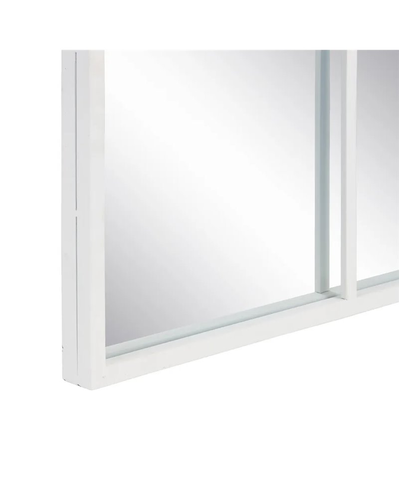 Espejo cuadrado con cuatro paneles - Metal Blanco