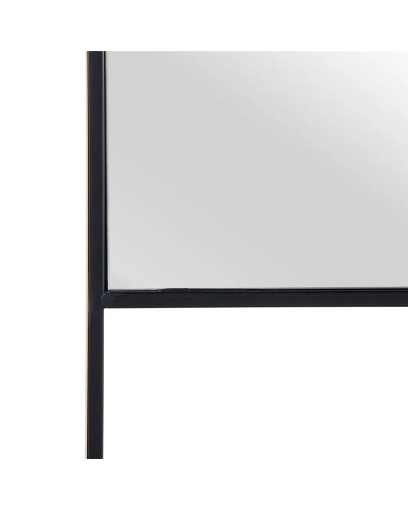 ESPEJO PARED NEGRO METAL DECORACIÓN 60 X 2,50 X 90 CM R-603456