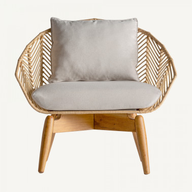 SILLÓN PLISSÉ RATTAN REF.28394