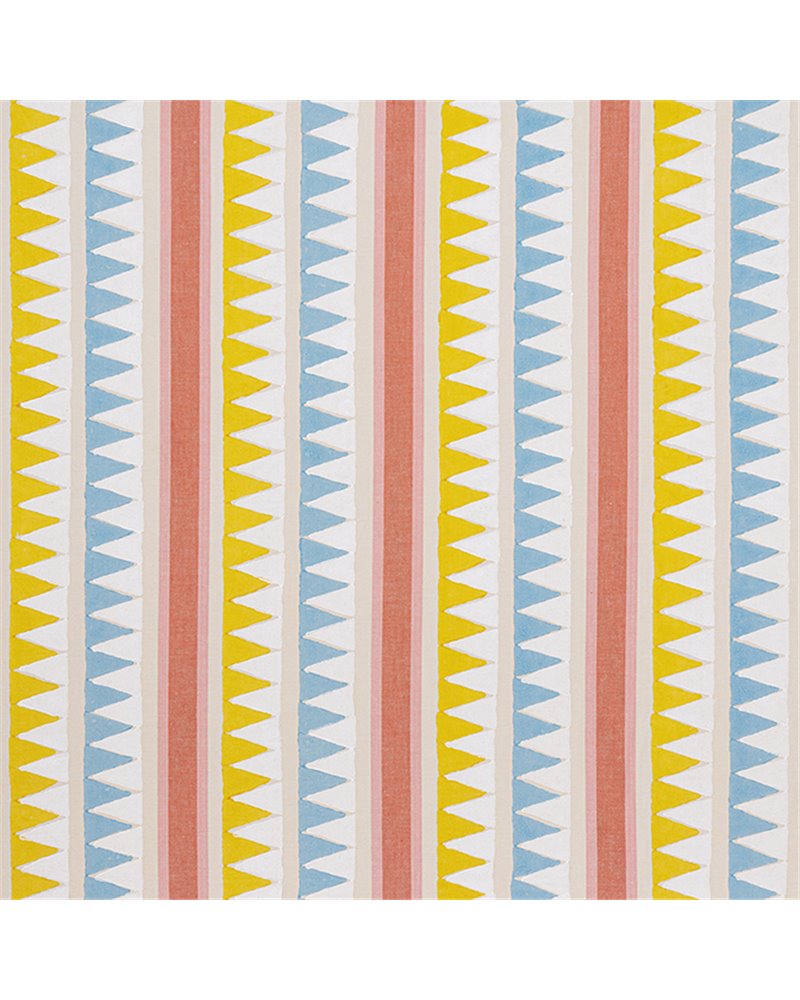 Lomita Stripe Coral and Yellow F916234