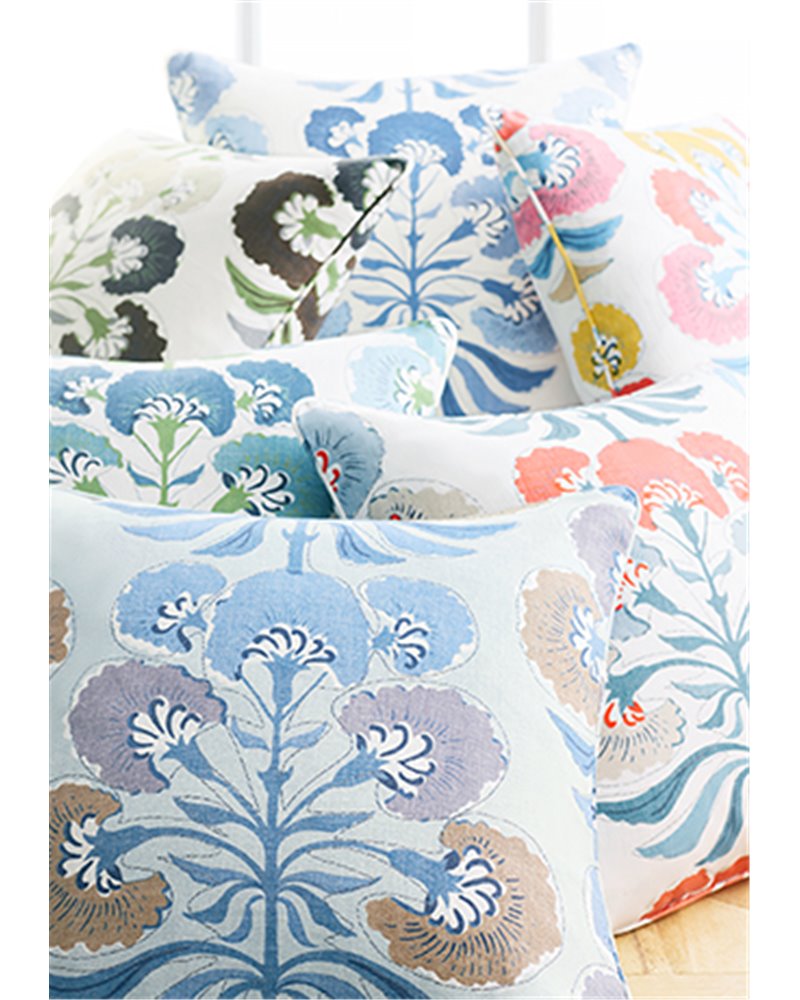 Tybee Tree French Blue and Coral F916213