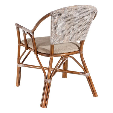 SILLA GRIS-MARRÓN RATTAN...