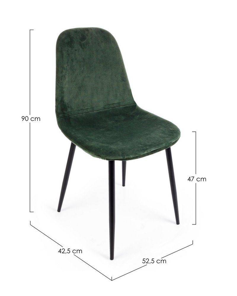 SILLA IRELIA TERCIOPELO VERDE OSC