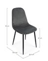 SILLA IRELIA TERCIOPELO GRIS OSC