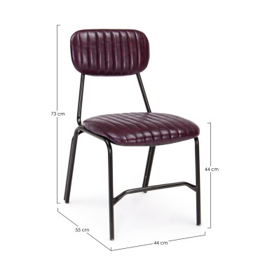 SILLA DEBBIE BORDEAUX VINTAGE