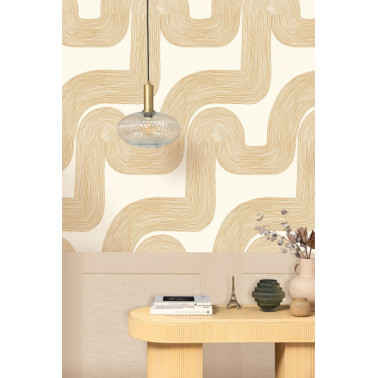 Curving Lines Beige S...