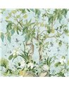 Wild Wisteria Mural Spa Blue TM42054