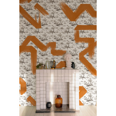 Toile Strokes Orange M5006-3