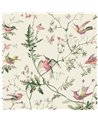 Hummingbirds Cotton Classic Multi & Old Olive On Cream F62-1001