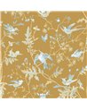 Hummingbirds Ice Blue On Metallic Gold 124-1006