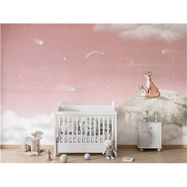 Fox on the Moon - Pink W13903