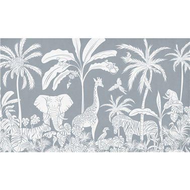 Monochrome Jungle - Blue W14687