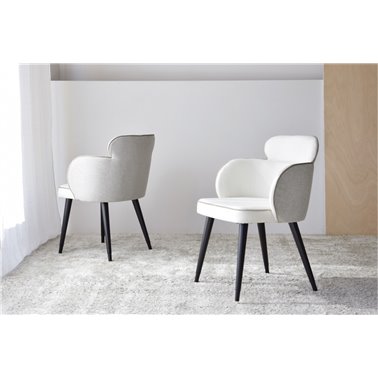 SET 2 SILLAS COMEDOR OSLO.MARFIL,GRIS