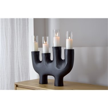 CANDELABRO TOTEM N.3. METAL.NEGRO