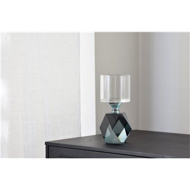 CANDELABRO CRISTAL AZUL VERDOSO