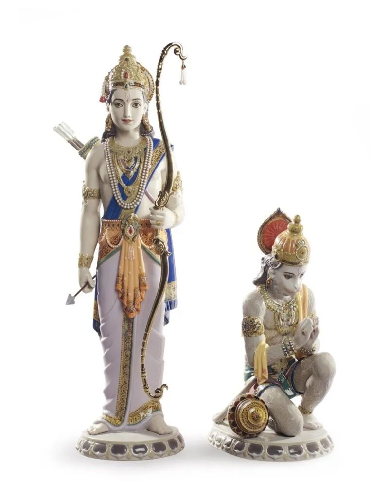 Escultura Lakshman y Hanuman. Serie limitada