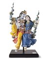 Escultura Radha Krishna en columpio. Serie Limitada