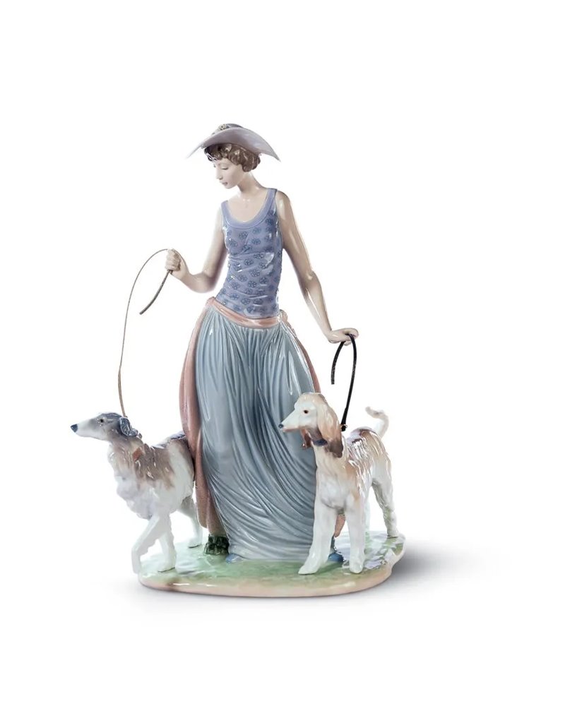 Figura Dama con perros