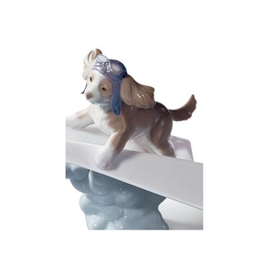 Figura perro Avión de papel