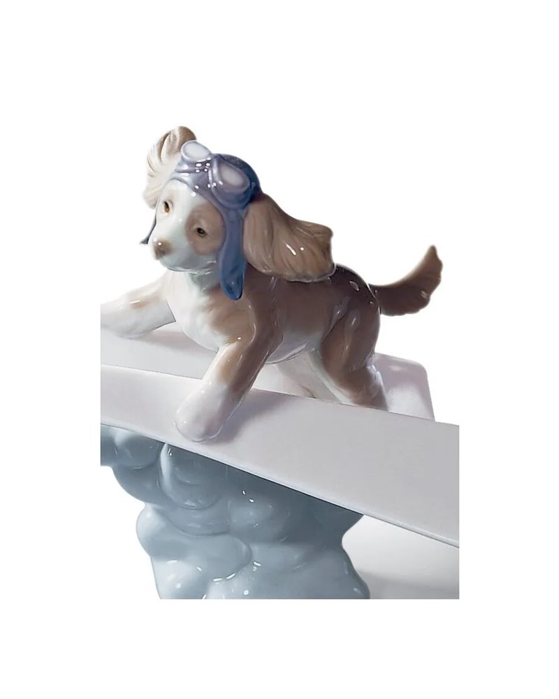 Figura perro Avión de papel