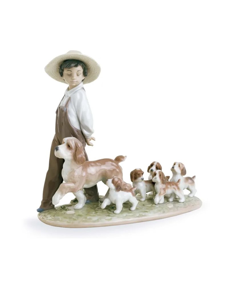 Figura niño con perros Mis pequeños exploradores