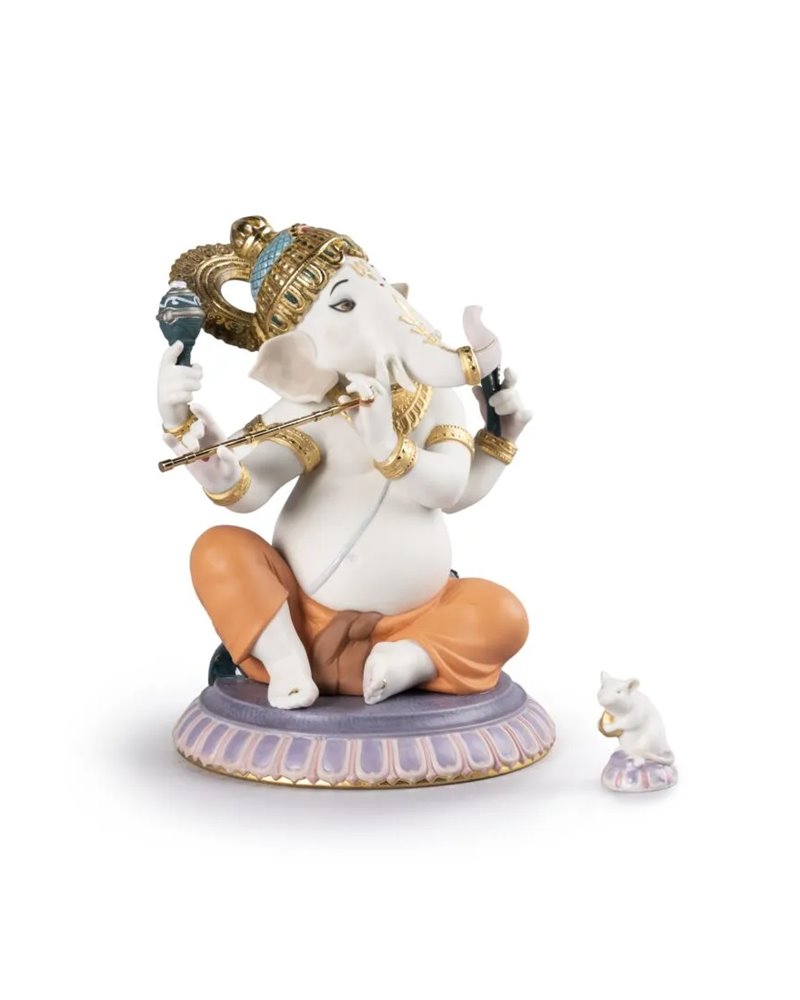 Figura Ganesha con bansuri. Serie limitada