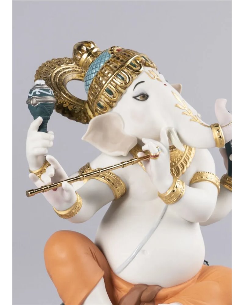 Figura Ganesha con bansuri. Serie limitada