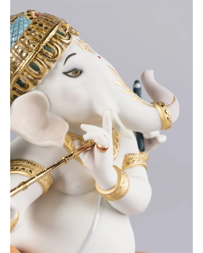 Figura Ganesha con bansuri. Serie limitada