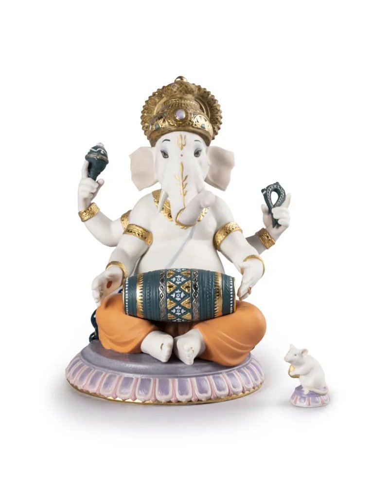 Figura Ganesha con mridangam. Serie limitada