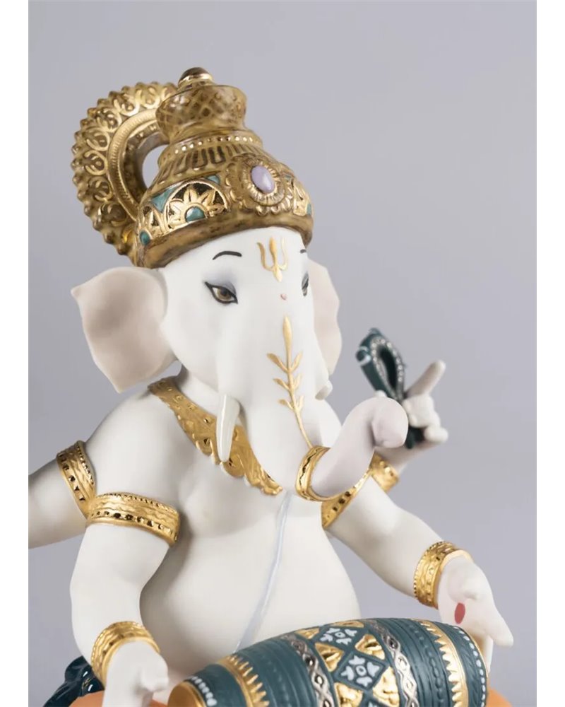 Figura Ganesha con mridangam. Serie limitada