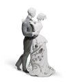 Figura pareja El vals de los novios. Lustre plata