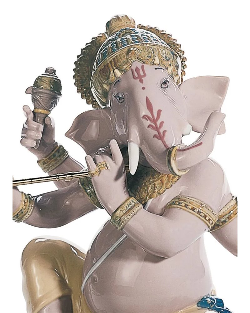 Figura Ganesha con bansuri