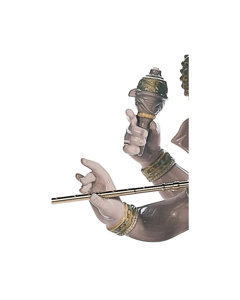 Figura Ganesha con bansuri