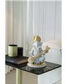 Figura Ganesha con Veena. Lustre oro