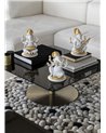 Figura Ganesha con Veena. Lustre oro