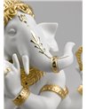 Figura Ganesha con Bansuri. Lustre oro