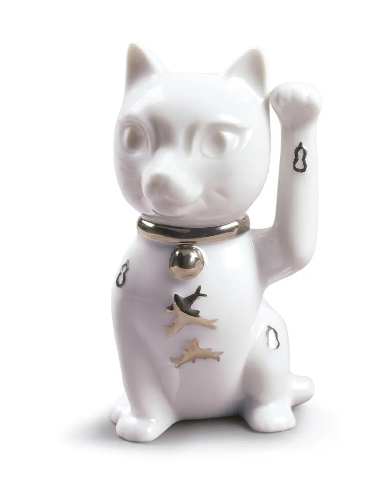 Figura Maneki Neko. Lustre plata