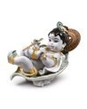 Figura Krishna on leaf